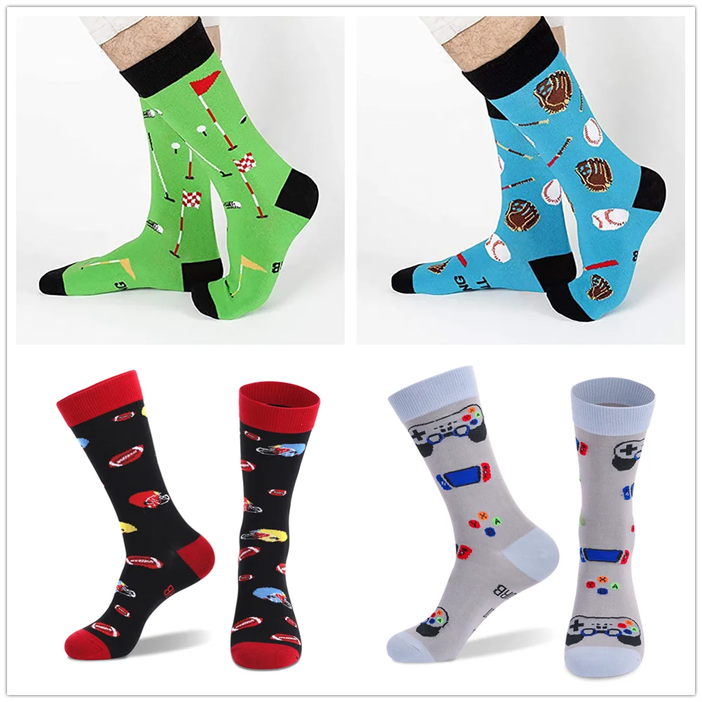Cijena na veliko prodaju, Muške Čarape, Modni Svakodnevne Pamučne Čarape sa Slovima, Jesen-Zima, Najbolji Poklon, Globalna Izravna Dostava