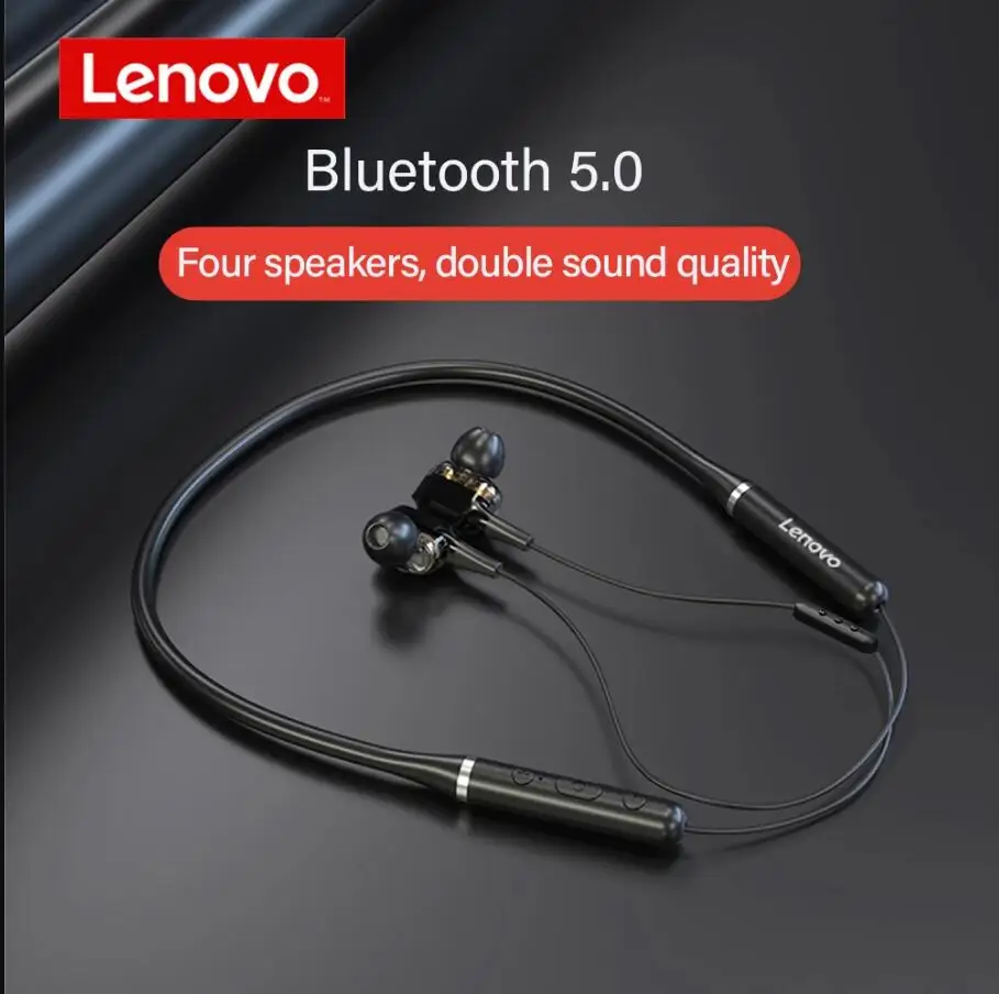 Originalni Sportske slušalice Lenovo XE66 Pro s bežičnom Bluetooth vezom, Zvuk 8D, Dugo vrijeme čekanja, Quad-core, Dual coil Pokreta, Četiri Zvučnika
