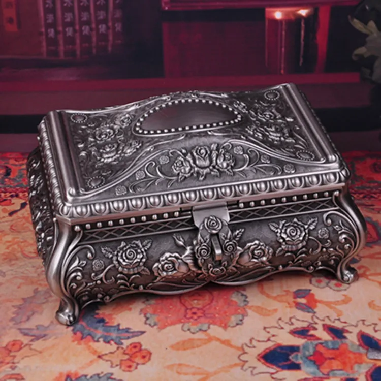 Metalni europska klasicni kreativno kutija za pohranu, luksuzna visokokvalitetna višeslojne kutija za Princeze, poklon kutija za nakit s kopčom, brava, Kvaka
