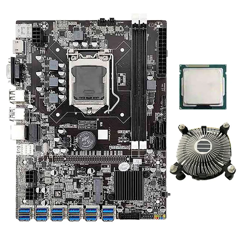 B75 Matične ploče za майнинга BTC s procesorom G530/G630 + ventilator 12 USB3.0 do otvora za kartice pci-e GPU LGA1155 DDR3 RAM-a SATA3.0 + MSATA VGA