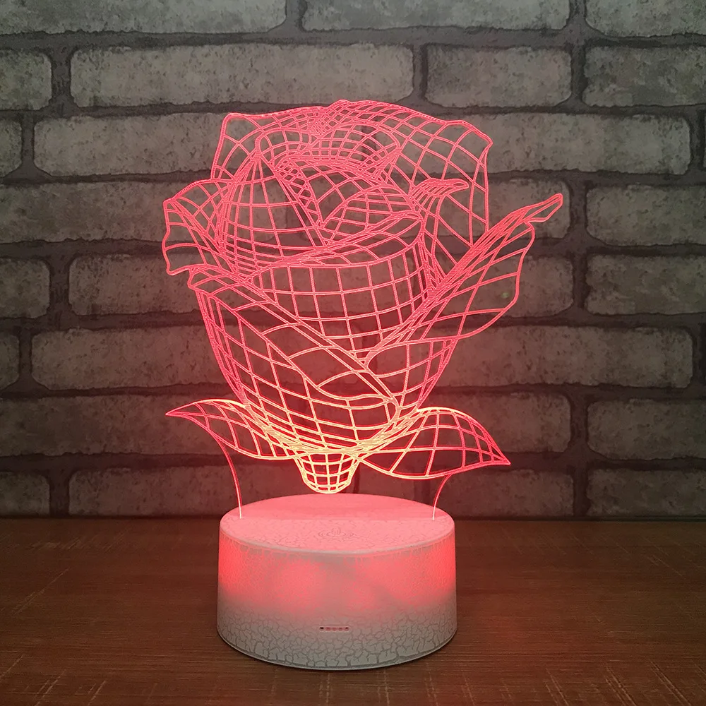 Pink Lampa Šarene Led uštede energije Noćni Led noćno svjetlo Kreativni Novost na Valentinovo Usb Led 3d Svjetiljke