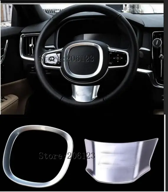 Uređenje okvira volana, Ukrasna Maska Za Volvo S90 2018 2019, Kromirani dodaci za unutrašnjost automobila od ABS