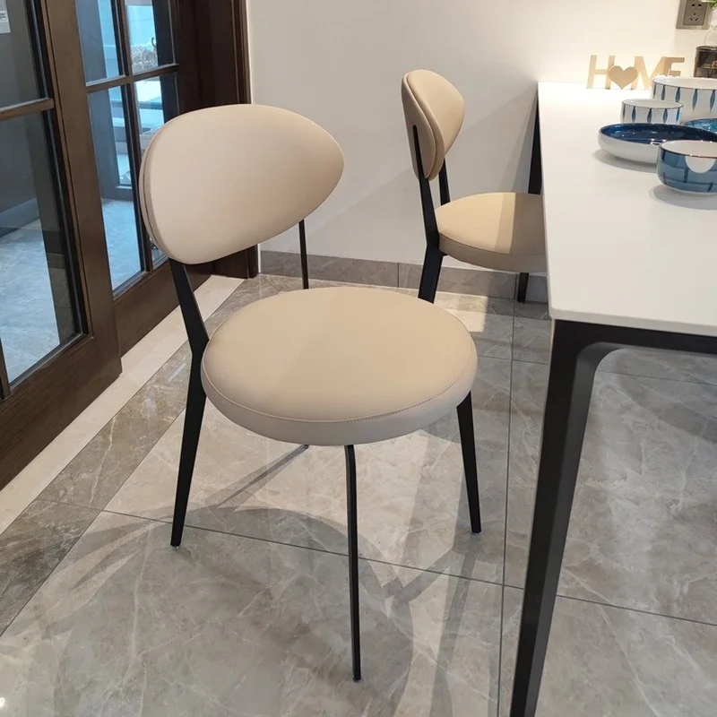 Namještaj Talijanski Minimalistički Blagovaona Stolice Home Stolica Sa Naslonom Moderni Minimalistički Iron Restoran je Čist, Crvena Stolica blagovaona stolice