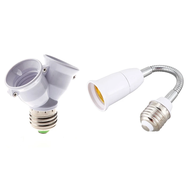 1 Kom E27 od 1 do 2 E27 led Svjetiljka Svjetiljka Adapter je Pretvarač i 1 kom Žarulja Produžetak Lampe Pretvarač E26 Gnijezdo