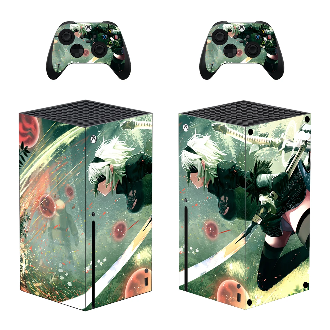 Nire Stil Igre Xbox Series X Naljepnica na Kožu za Konzole i 2 Kontrolera Vinil Naljepnica Zaštitna Koža Stil 1
