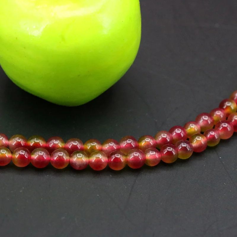 Najprodavaniji!Lubenica crystal халцедон 4 mm okrugli slobodan perle od 15 inča DIY kamene pribor za izradu nakita narukvica i ogrlica