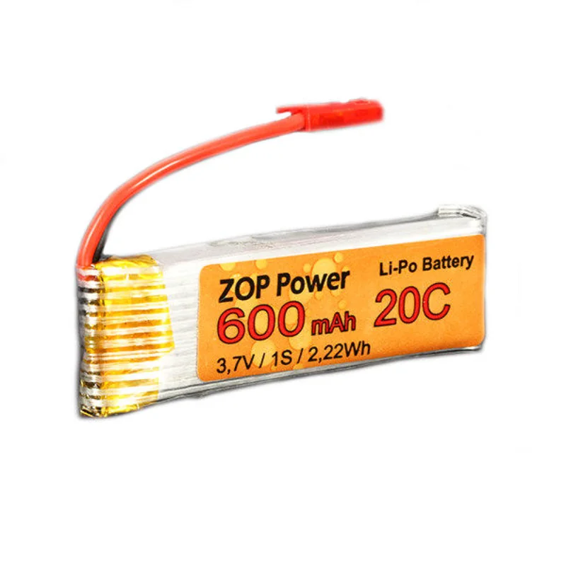 2 komada ZOP Power 3.7 V 600mAh 20C Lipo Baterija JST Nožica