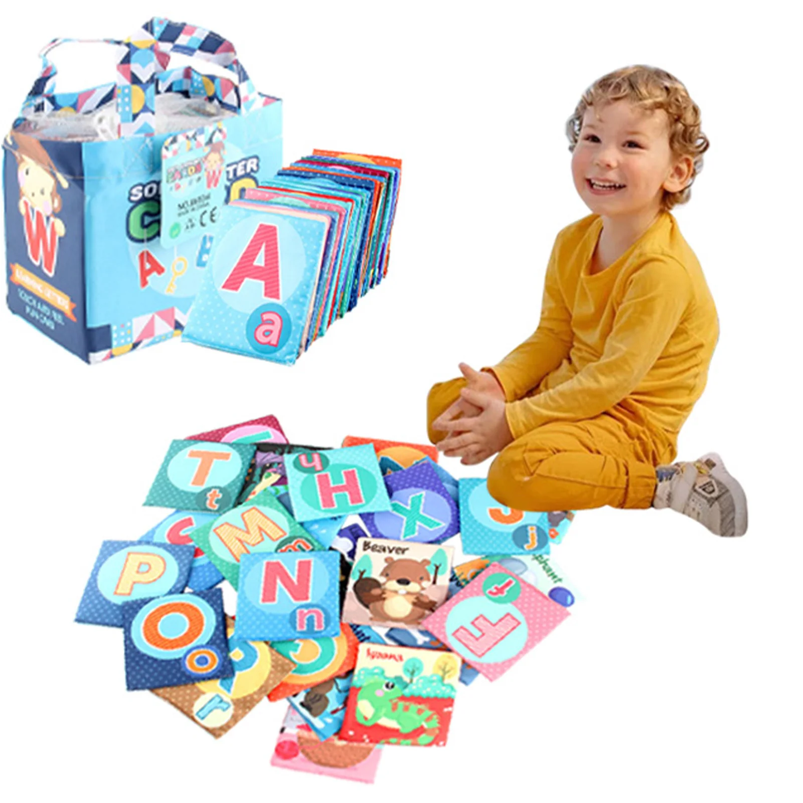 Baby Soft Kartice sa Pismom, Igračke, 26 slova, Vrećaste Kartice sa Pismom, flash kartice Za djecu od 1 godine i stariji, za djecu, za učenje u razredu