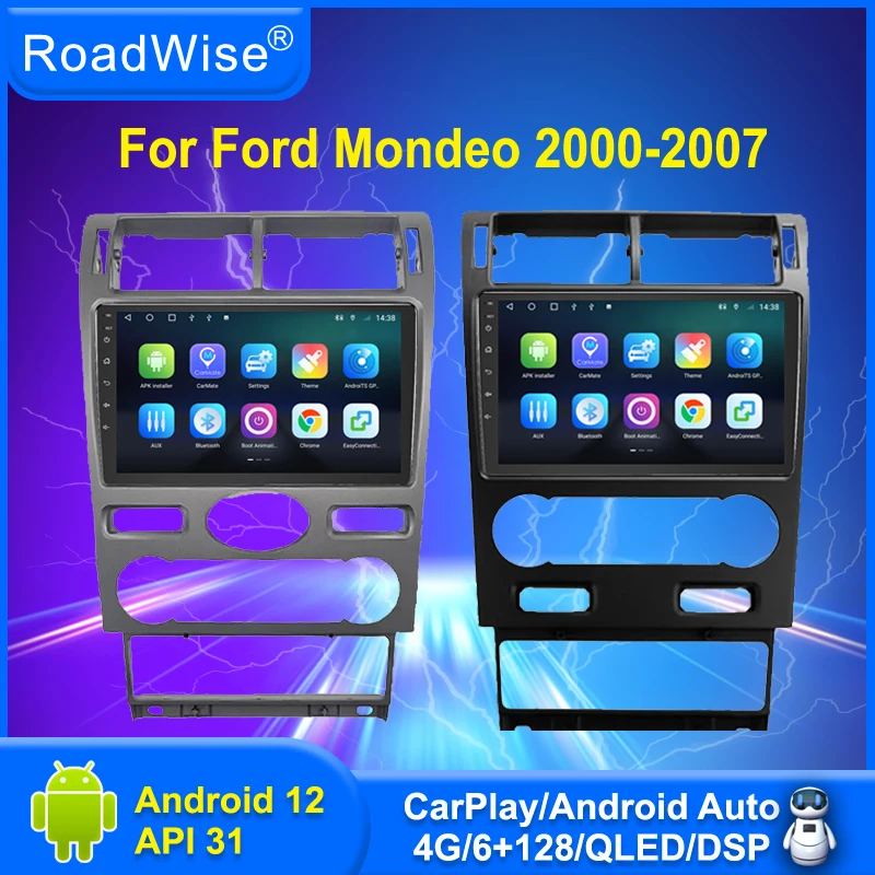 Auto Media Auto Radio Roadwise Android 12 Za Ford Mondeo 2000 - 2004 2005 2006 2007 4G Wifi DVD Navi GPS 2din Автостерео