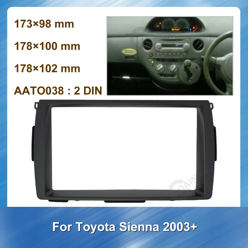 2 Din Uređaj Opšav za Toyota Sienna 2003 + Auto instalacija DVD okvir Stereo Traka Crtica Nosač Obloge Montažni Kit Okvir