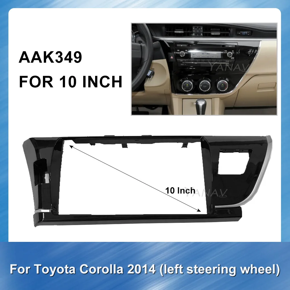 10-Inčni Auto DVD-radio Kontrolna ploča Za-TOYOTA Corolla 2014 Auto GPS navigacija Tuš Crtica Montažni Komplet, Obloge Okvira Ploča