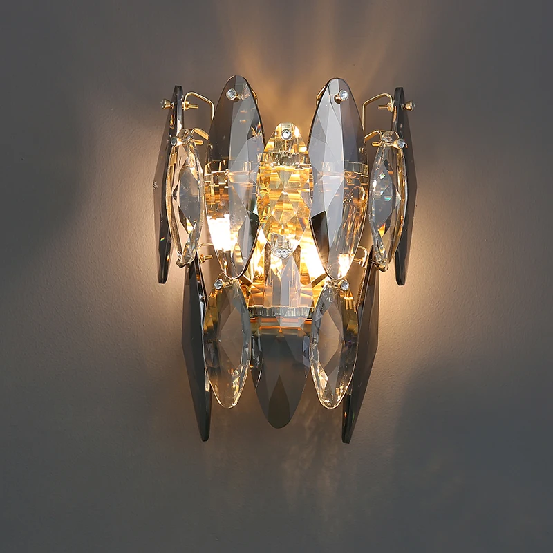 Novi Moderni Kristalnu Zidne Lampe Dnevni Boravak Spavaća Soba Noćni Ormarić Koridor Zidne Lampe Unutarnje Uređenje Doma