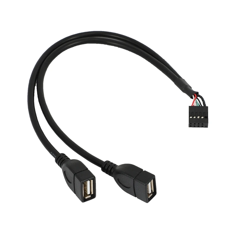 30 cm 10-pinski konektor matične ploče za povezivanje 2-портовому dvostruki USB 2.0-priključak Dupont Y Splitter Cable (10Pin/2AM)