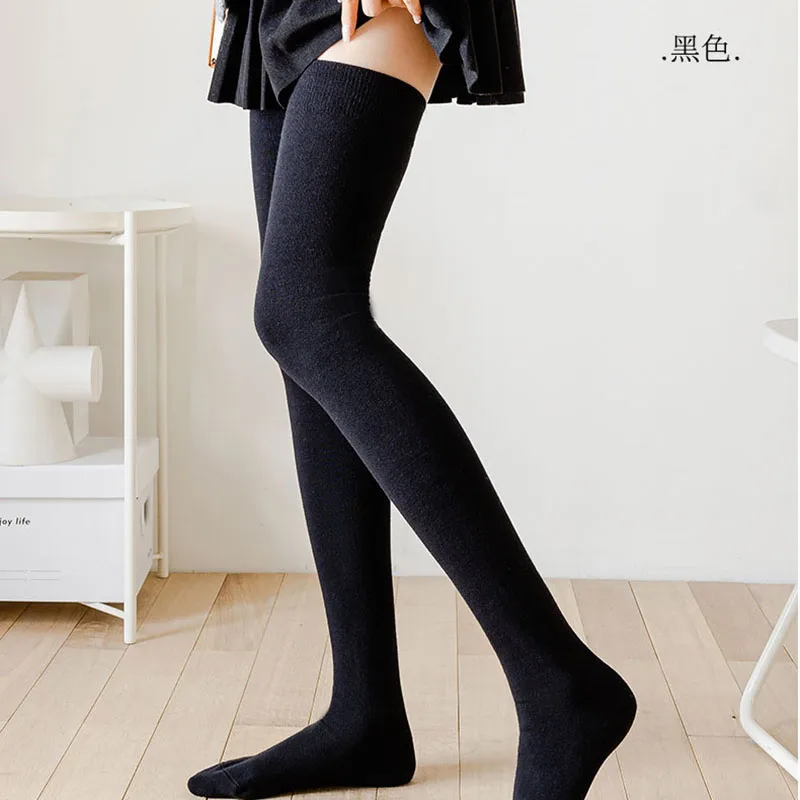Ženske čarape jesensko-zimske čarape visine 80 cm, pletene čarape, do kukova, ženske čarape iznad koljena