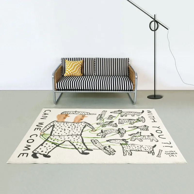 Постмодернистский apstraktne tkani tepih visoke gustoće za dnevni boravak u skandinavskom stilu, velikih dimenzija, mali tepih, geometrijska podloga za seks