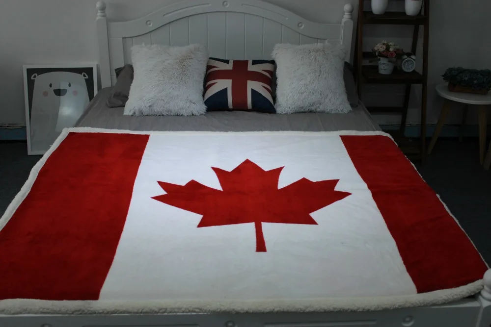 130 cm * 150 cm Kanada SAD SAD velika Britanija ENGLESKA britanska zastava runo medo umjetno krzno tv kauč подарочное deka baca baca
