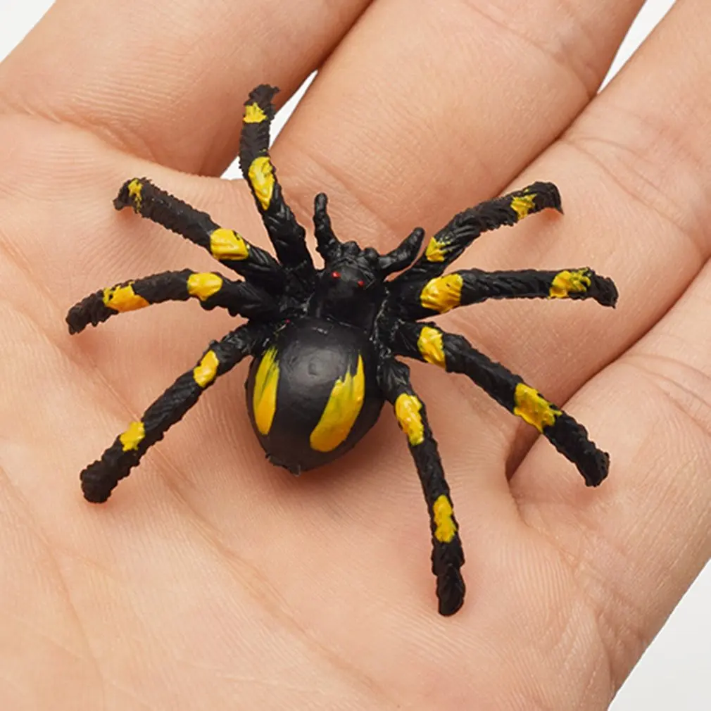 [Temila] 50 kom./lot, simulacijski mini-model pauka, Vraški, Užasna, Strašna igračka, igračka za izvlačenja na Halloween, Lukavi igračka, siguran i neotrovan