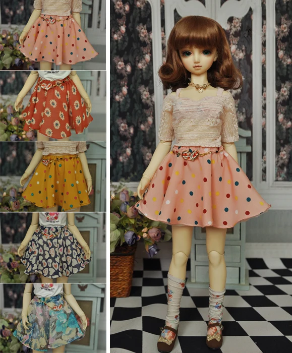 1/4 1/3 skala BJD odjeća Шифоновая suknja za BJD/SD MSD SD13 pribor za lutke različite boje C0065