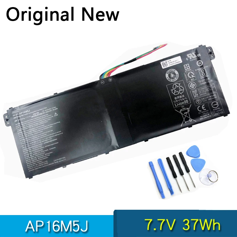 NOVI Original Baterija za laptop AP16M5J za Acer Aspire 1 3 A315-21 A315-51 ES1-523 A114-31 A114 A315 ES1 7,7 V 37Wh Baterije