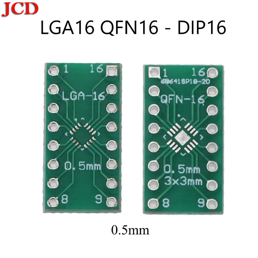 JCD LGA16 QFN16 skretanje DIP16 0,5 mm Korak IC adapter Utor/Prijelazna ploča PCB Priključak LGA16 skretanje DIP16 QFN16 DIP prekidač za PCB