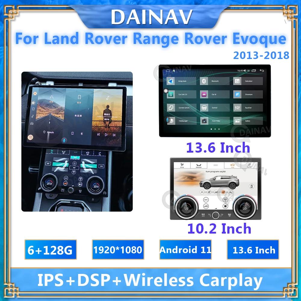 10,2 Inča Klima-uređaj za Upravljanje Dodirni LCD Zaslon Za Land Rover Range Rover Evoque L551 L538 2013-2018 AC Ploča Android