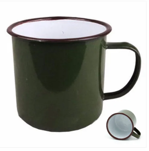 Stil zelene Šalice šalice cakline i starinski za Piće Čaj Medvjeda Kava Smješten Kamp za Pješačenje