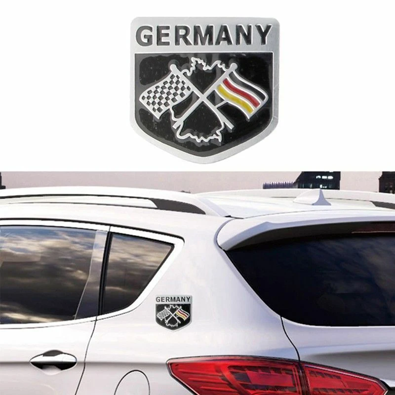 1pc Auto Oznaka Metalni 3D Naljepnica Maska Branik Prozor Ukras Karoserije Njemačka Njemački Zastava Simbol Amblem