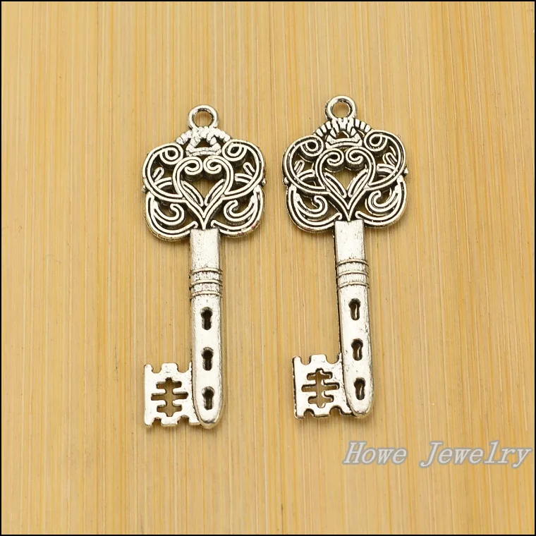 prodaja na veliko 55 kom. klasicni dvostrani privjesak za ključeve Tibetanski srebro pogodan za Ogrlica i Suspenzija metalni nakit