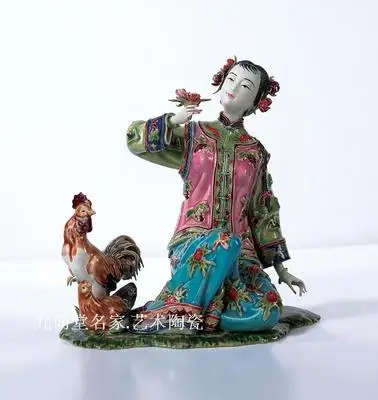 Zlatna kokoš vijesti dobra klasična dama Шиван lutka Linnaihe Keramičke dnevni boravak u kineskom stilu Bogujia kabinet trijem Skulptura, kip