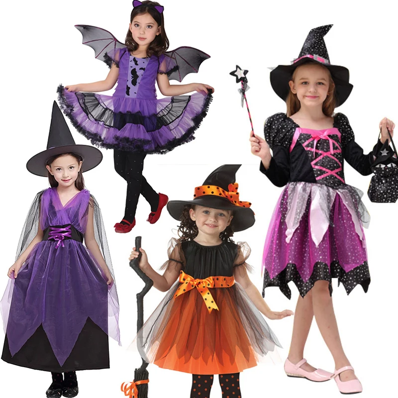 Haljine princeze vampira za djevojčice, kostime vještica je za Noć vještica, dječji kostimi za Косплея i kape, večernje Karnevalske darove, anime cosplay