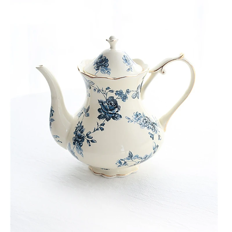 Klasicni Plavi i Bijeli Keramički lonac za Kavu demitasse High-End Fin francuski Popodnevni Čaj Šalica s Tanjur Čaj
