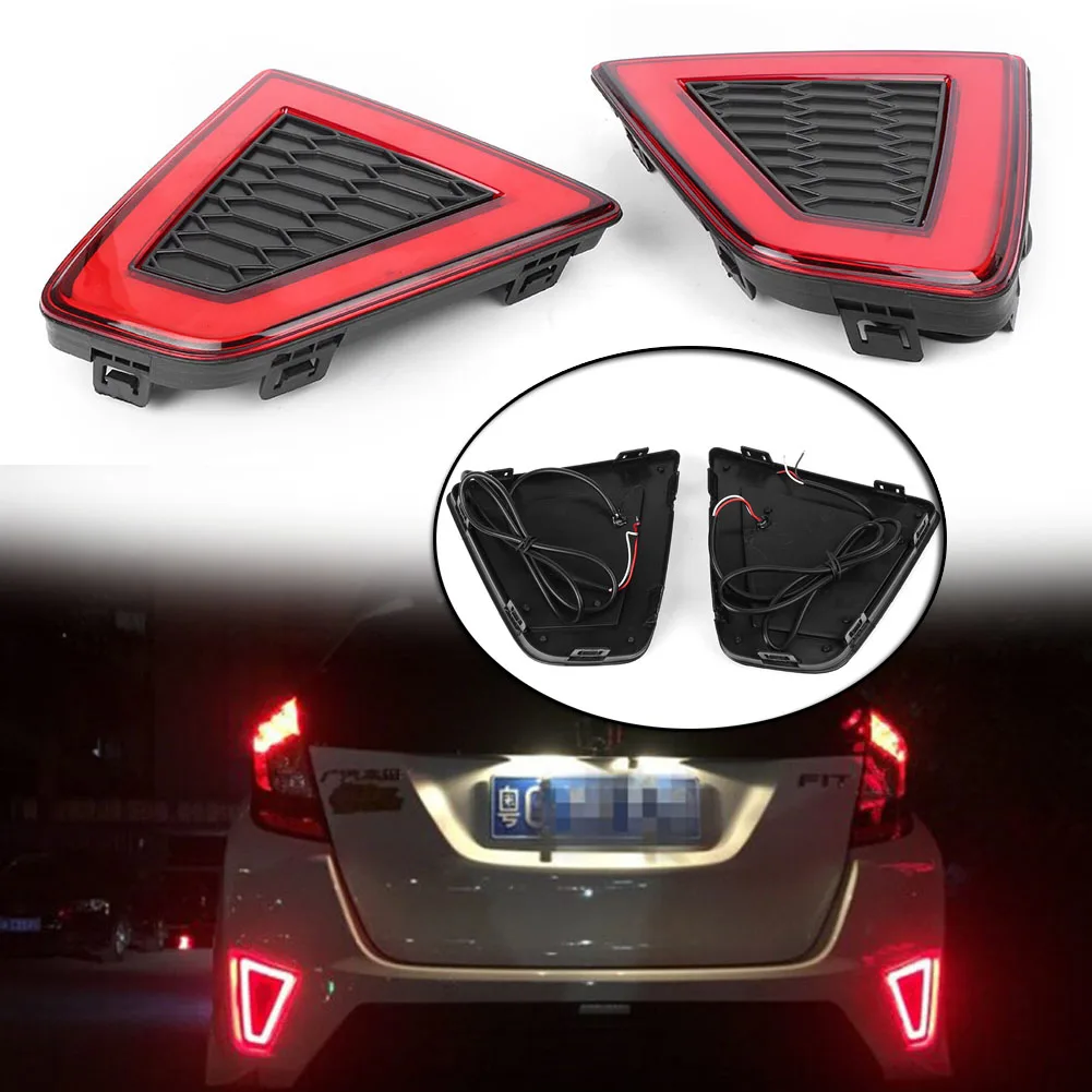 1 Par Automobila Signalne Žarulje Stražnjeg Branika, Svjetla za Kočnice Stražnja Svjetla Crvene LED Stražnja Svjetla Za Honda Jazz Fit 2014-2015