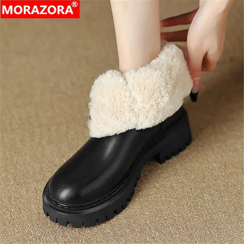 MORAZORA/Novost 2023 godine, dimenzije 34-40, Zimske cipele od prave vune, Čizme od prave kože, Ženske Trendy ženske zimske čizme
