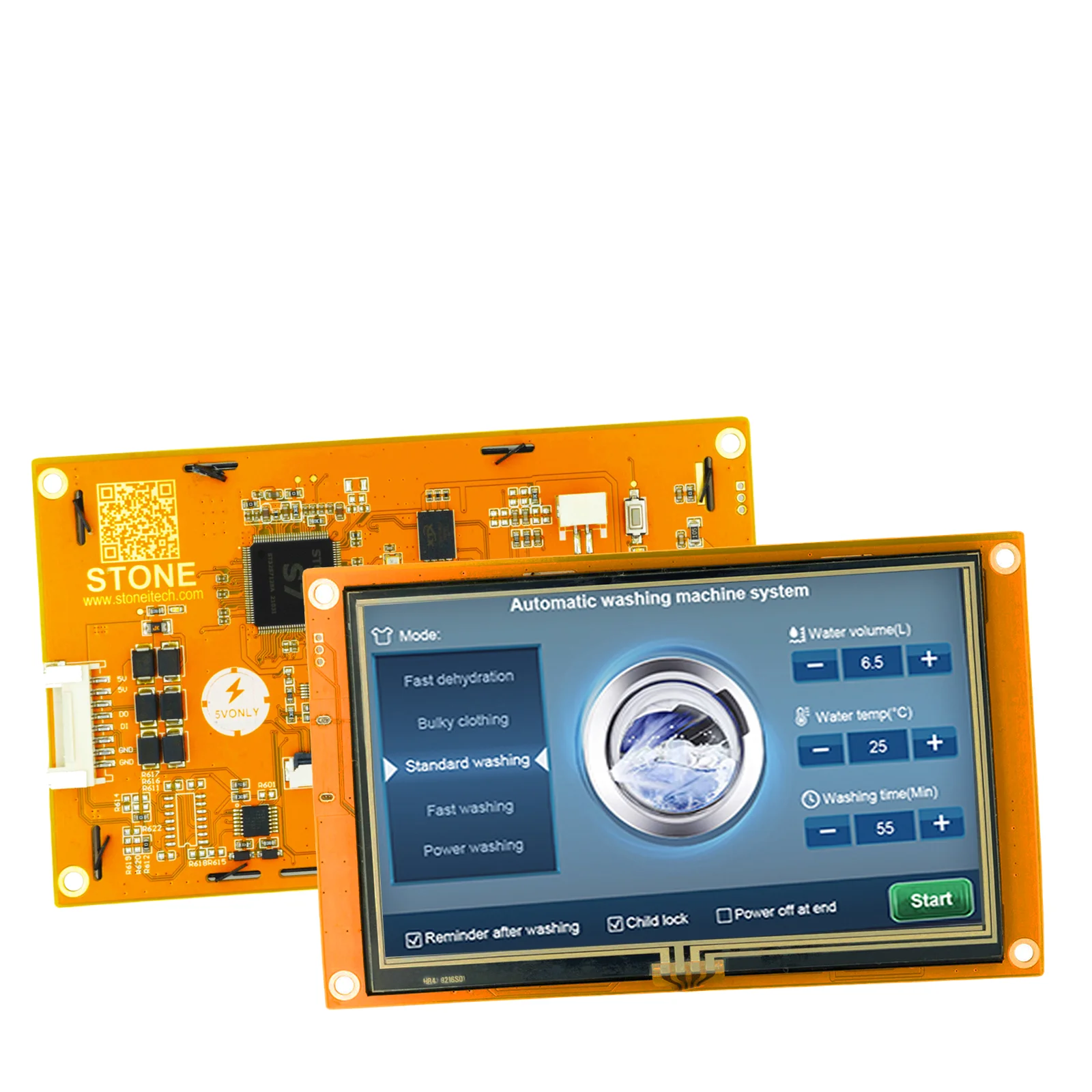 TFT LCD monitor s kontrolerom + Dodirna površina + Program + UART Serijskog sučelja