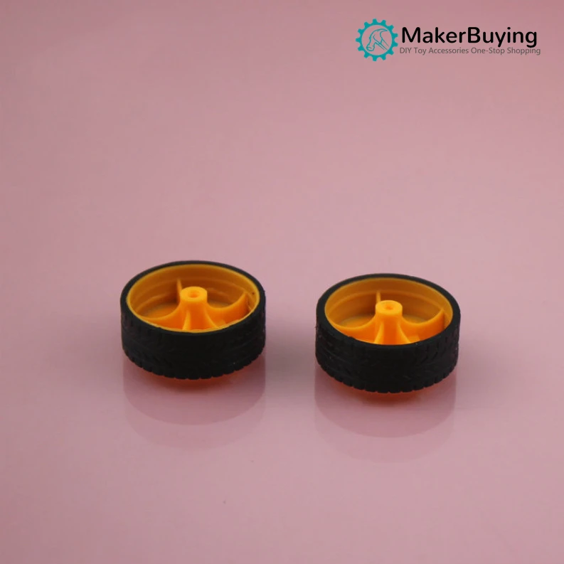 2 * 30 mm narančasta kotača, obložene gumom, gumeni kotači, igračke kotača, poboljšanje procesa, pribor za igračke