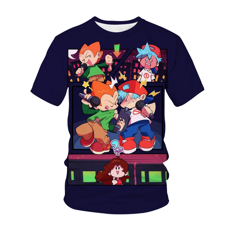 Majice za djecu Friday Night Funkin s 3D Ispis, Majice s Likovima iz anime Crtića Za Dječake i Djevojčice, Ljetne Dječje Majice, Dječje majice, Vanjska Odjeća