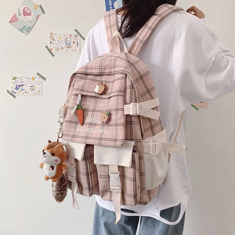 Ruksak Za Djevojčice 2021 Novi Ženski Studentski Školski Ruksak Japanski Platnu Elegantan Dizajn Pokrivač Putnu Torbu Ženska