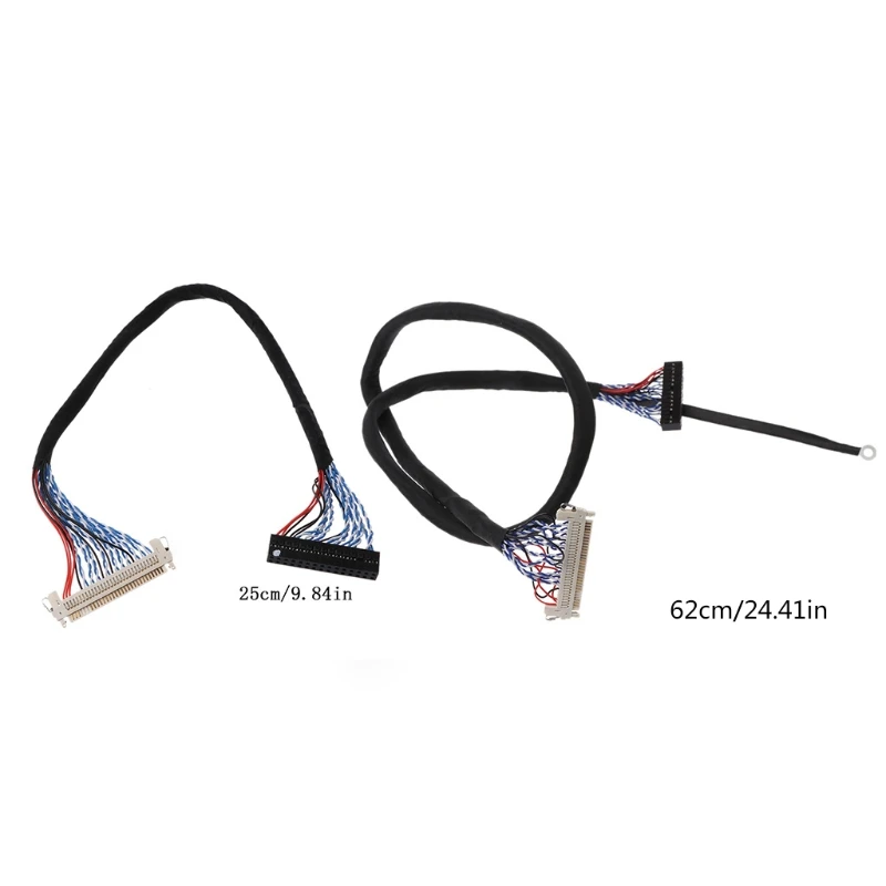 Kuke LVDS Kabel D8 FIX-30P-D8 FIX 30 Dvostruki Kontakti 2-kanalni 8bit 1,0 mm Korak 250 mm 500 mm 17-21 inča LCD Panel Screen Kontroler