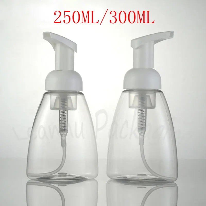 Prozirna plastična boca volumena 250 ml / 300 ml, sa Пенонасосом, Prazan Kozmetički Spremnik, Boca za pakiranje sredstvo za čišćenje / Gel za tuširanje