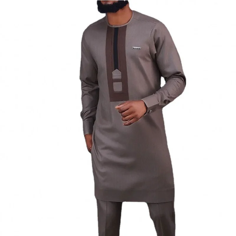 Afrička Odijelo Дашики, Čvrste Muške Majice, Hlače, Kostim iz 2 predmeta, Gospodo Moderan Musliman Setove u stilu Hipi, Europska Odijevanje