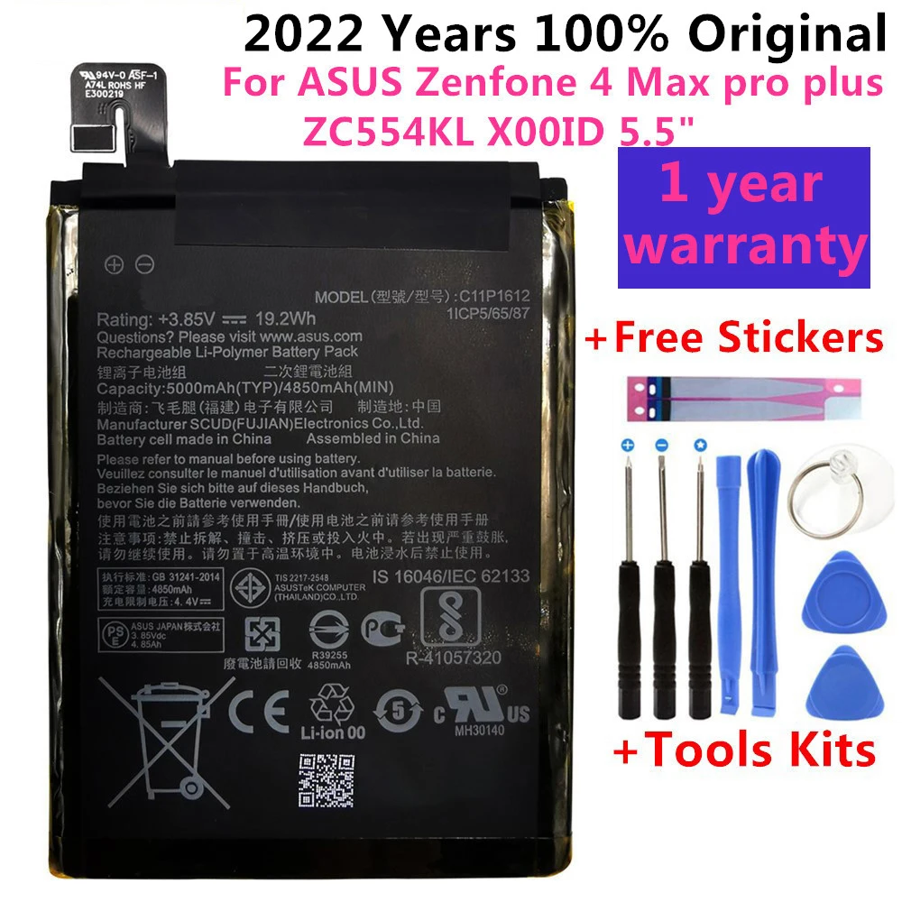 Original Baterija Za Telefon ZenFone 3 Za ASUS ZE553KL ZenFone 3 s dva Z01HDA SIM karticama LTE Zoom S C11P1612 5000 mah Baterije Bateria