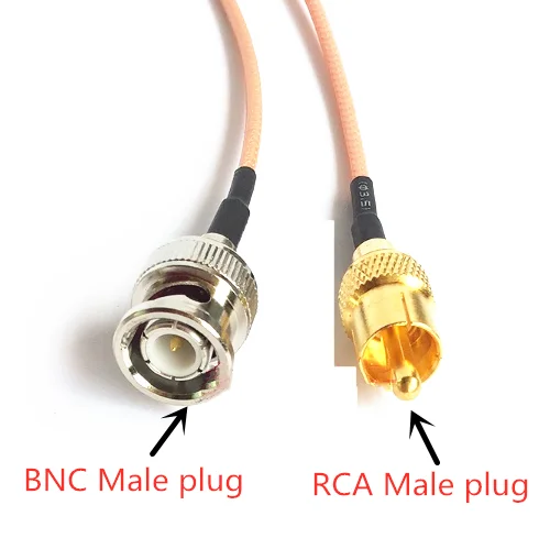 RG316 Kabel BNC Priključak RCA Utikač RF Koaksijalni Produžetak sa kika dostupne Kabel za spajanje Video i audio 50 Ohma