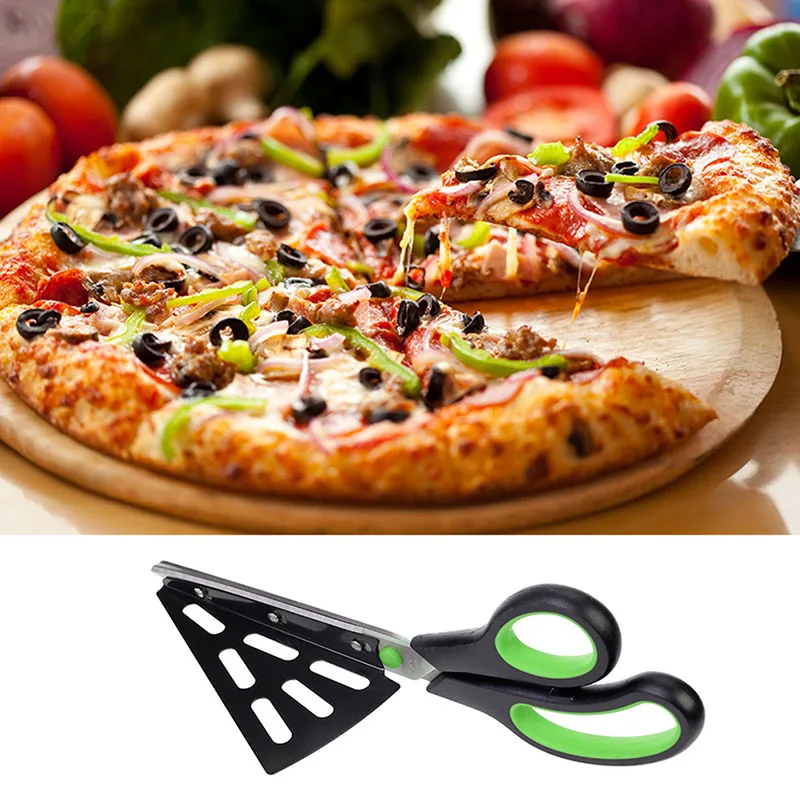 1 Kom. Ножничный nož za pizzu od Nehrđajućeg Čelika Za rezanje Pizze Škare s Odvojivim Lopaticom SCIE999
