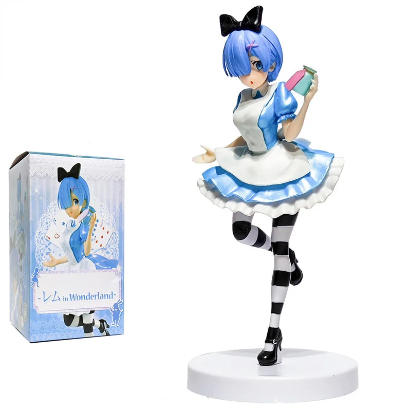 21 cm Anime Život u nekom drugom svijetu od Nule Lik Alice u Zemlji Čudesa Stil Rem PVC Figurica Toys Model Igračke Dječji Dar