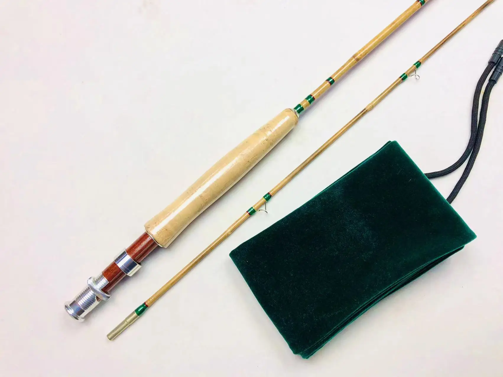 (Samo jedan set) Ribarski štap od divljeg bambusa 7 METARA 9 inča - 4 težina / Štapove i štapovi za ribolov ribolov / Vintage / Eko-friendly