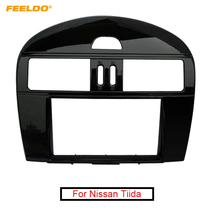 FEELDO Auto Stereo Okvir za Nissan Tiida 2011-2016 Pulsar SSS (Ručni AC) 2DIN Radio Ploča Nosač Na ploču #AM5022
