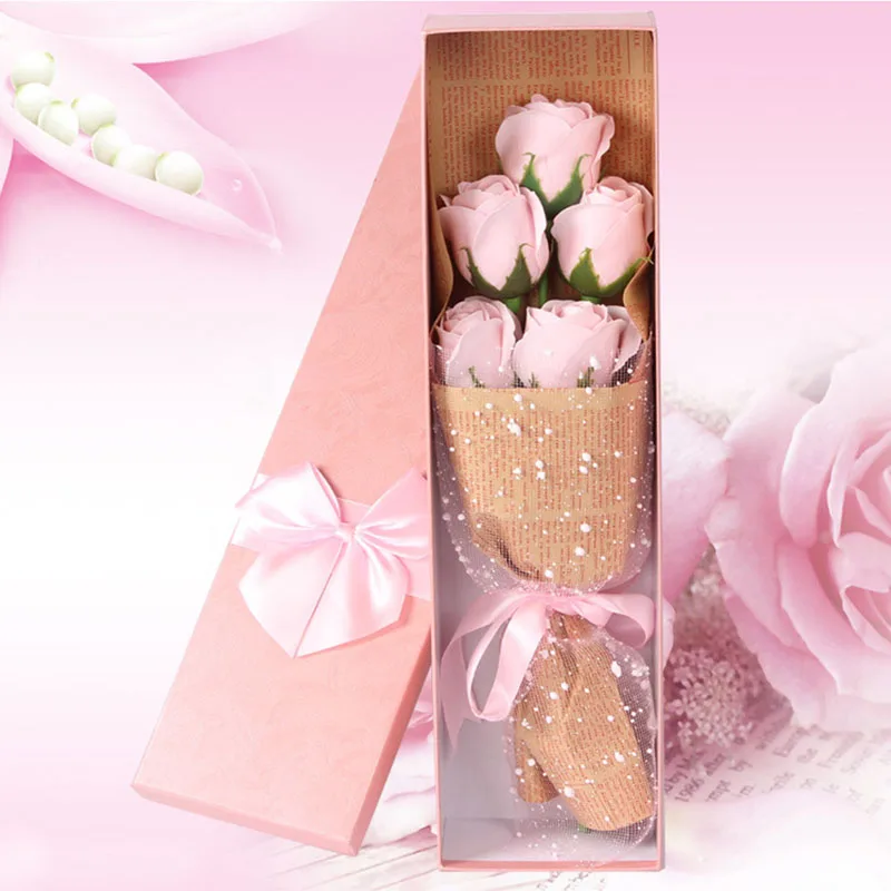 5 kom./kor. sapun Buket Cvijeća Ruže Poklon Kutija Umjetno Cvijeće Ruže Sapun Cvijet Poklon za Majčin Dan rođendanski Poklon buket ruža