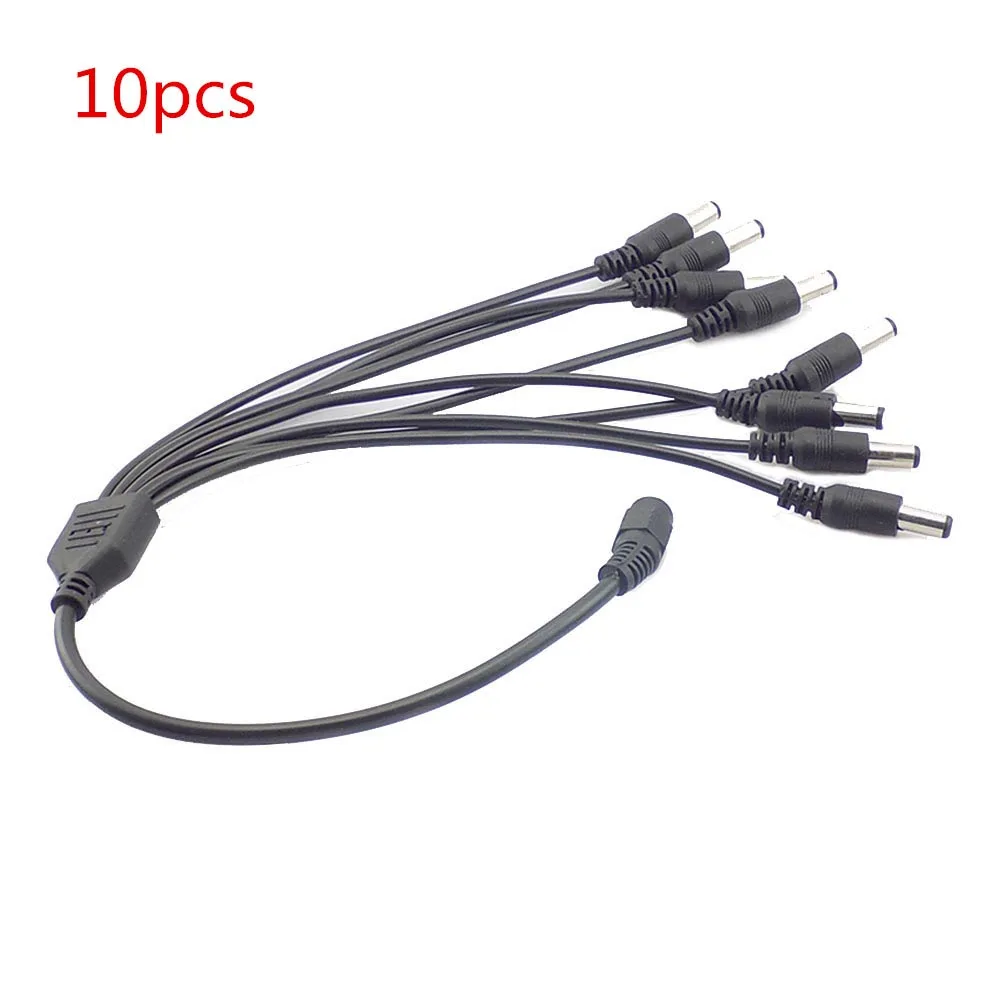 10шт 1 Ženski do 8 Muški Razdjelnik Kabel Utikač adapter kabel za povezivanje 12 vdc Adapter za Napajanje za Kamere trake led svjetla L19