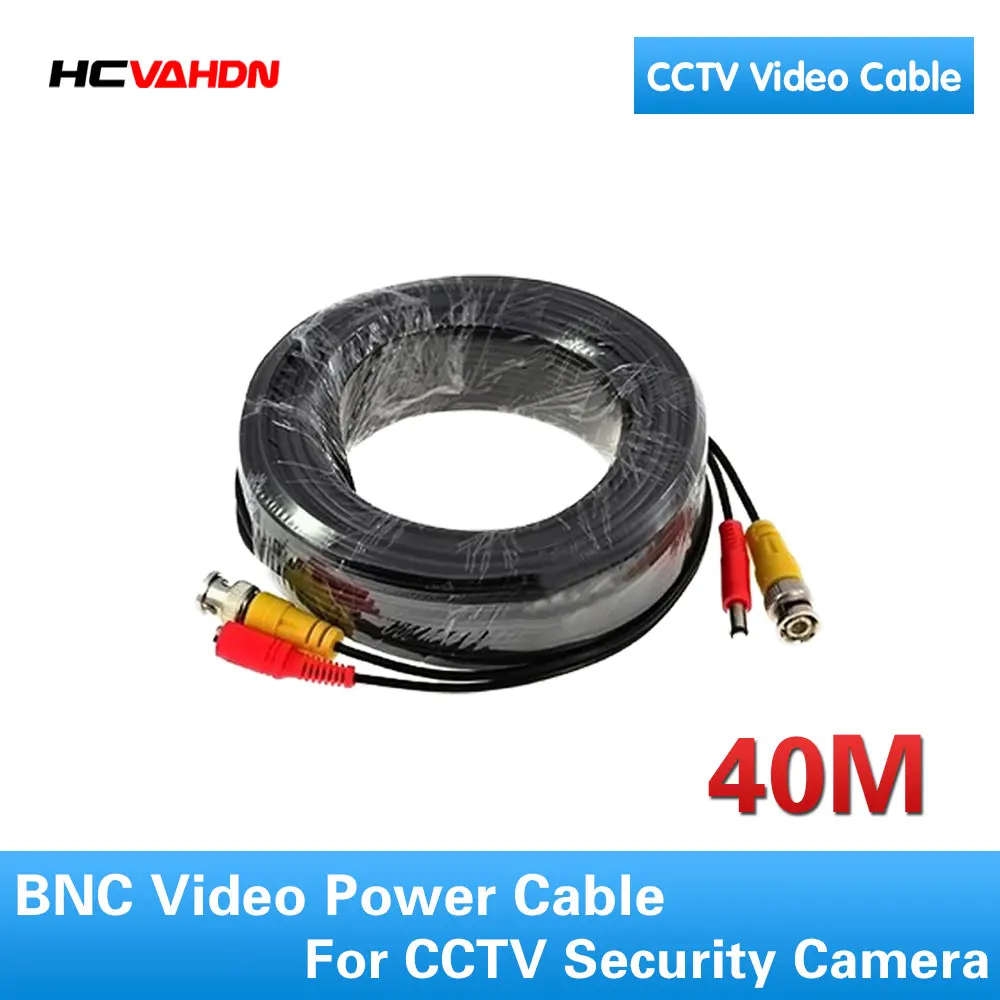 HCVAHDN Novi 40 m BNC Video Kabel za Napajanje BNC + Priključak Dc za Komplet Kamere za Nadzor Besplatna Dostava