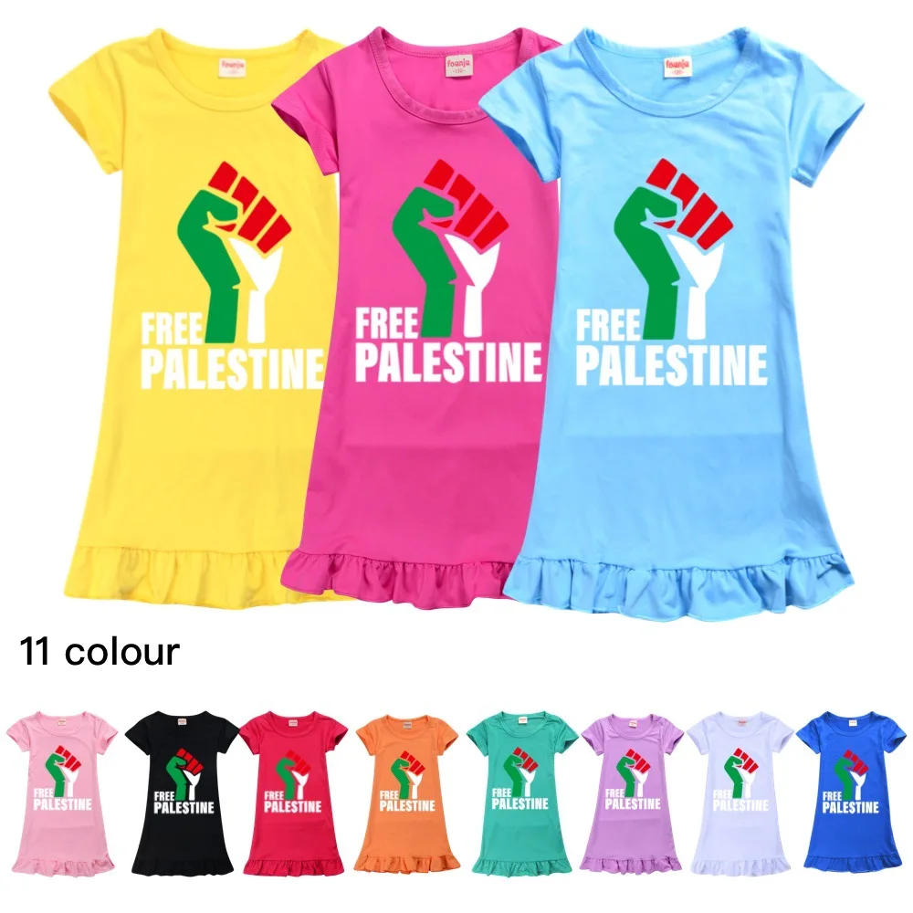 Besplatna Dostava, Palestinsku Haljina Za Djevojčice, Svilene Suknje Za Spavanje, Kućni Haljina, Dječje Spavaćica, Пижама Za Djevojčice, Svilene Odjeće Na Veliko